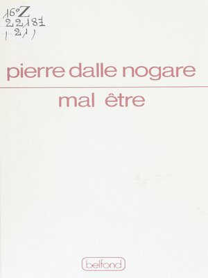 cover image of Mal être